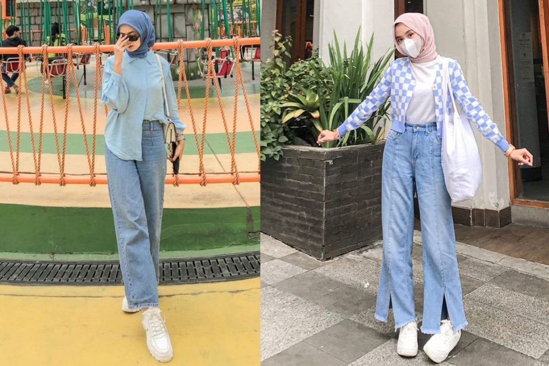 Deretan Outfit Kulot Jeans Hijab Kawula Muda Santun