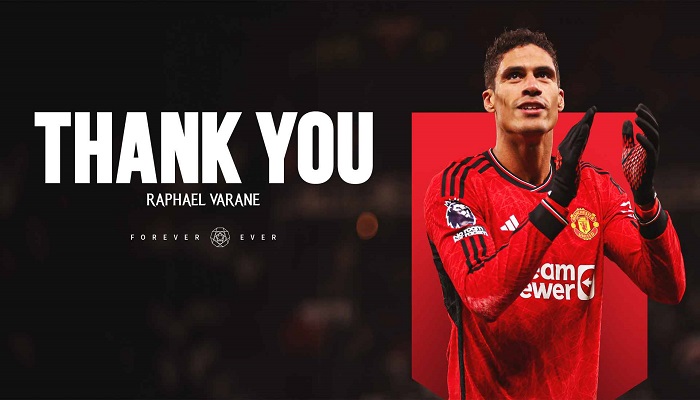 Pesepakbola Raphael Varane Secara Resmi Meninggalkan MU